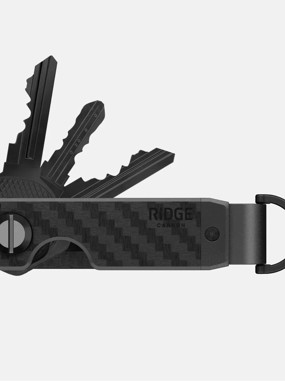 Ridge KeyCase Carbon Fiber 3K Weave Matte Black Minimalist Key Organizer NEW NWT